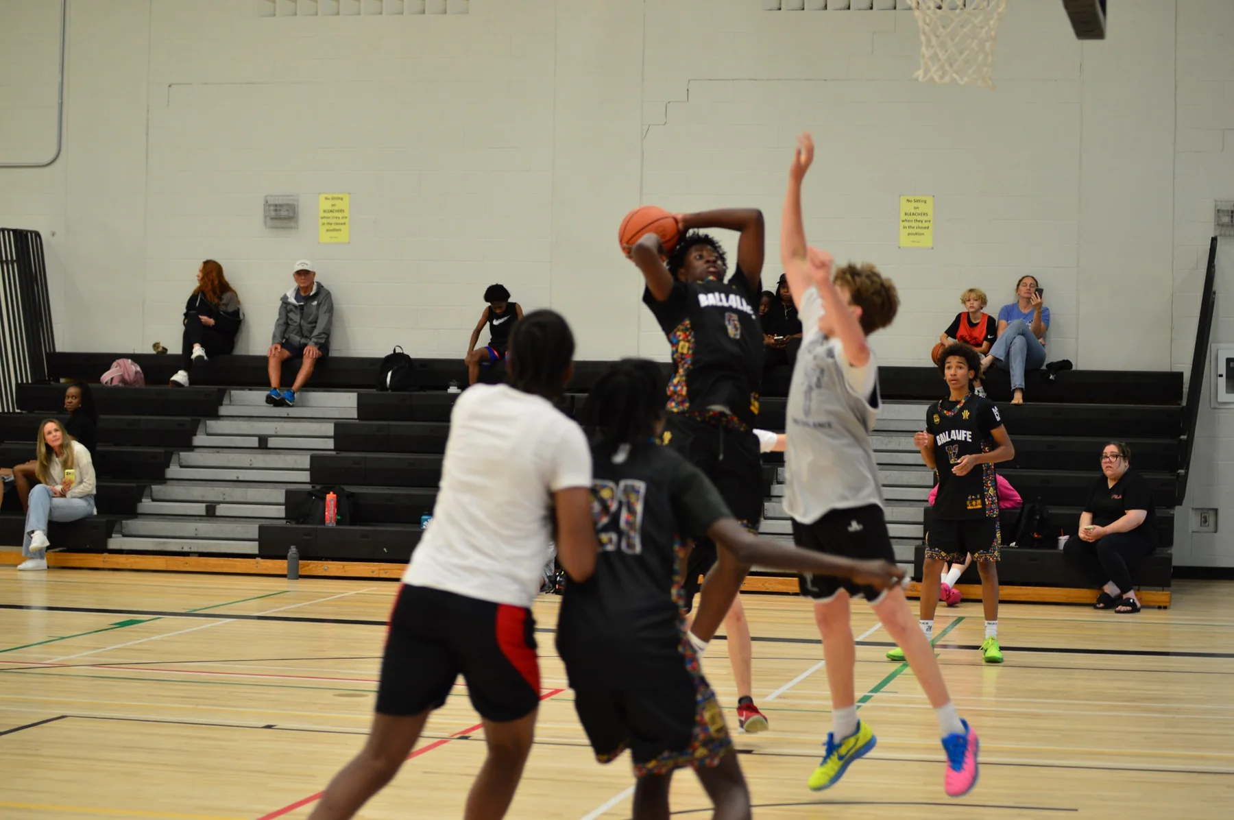 Ball4Life athlete finishing near the rim